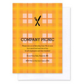 Orange Plaid Picnic Invitation